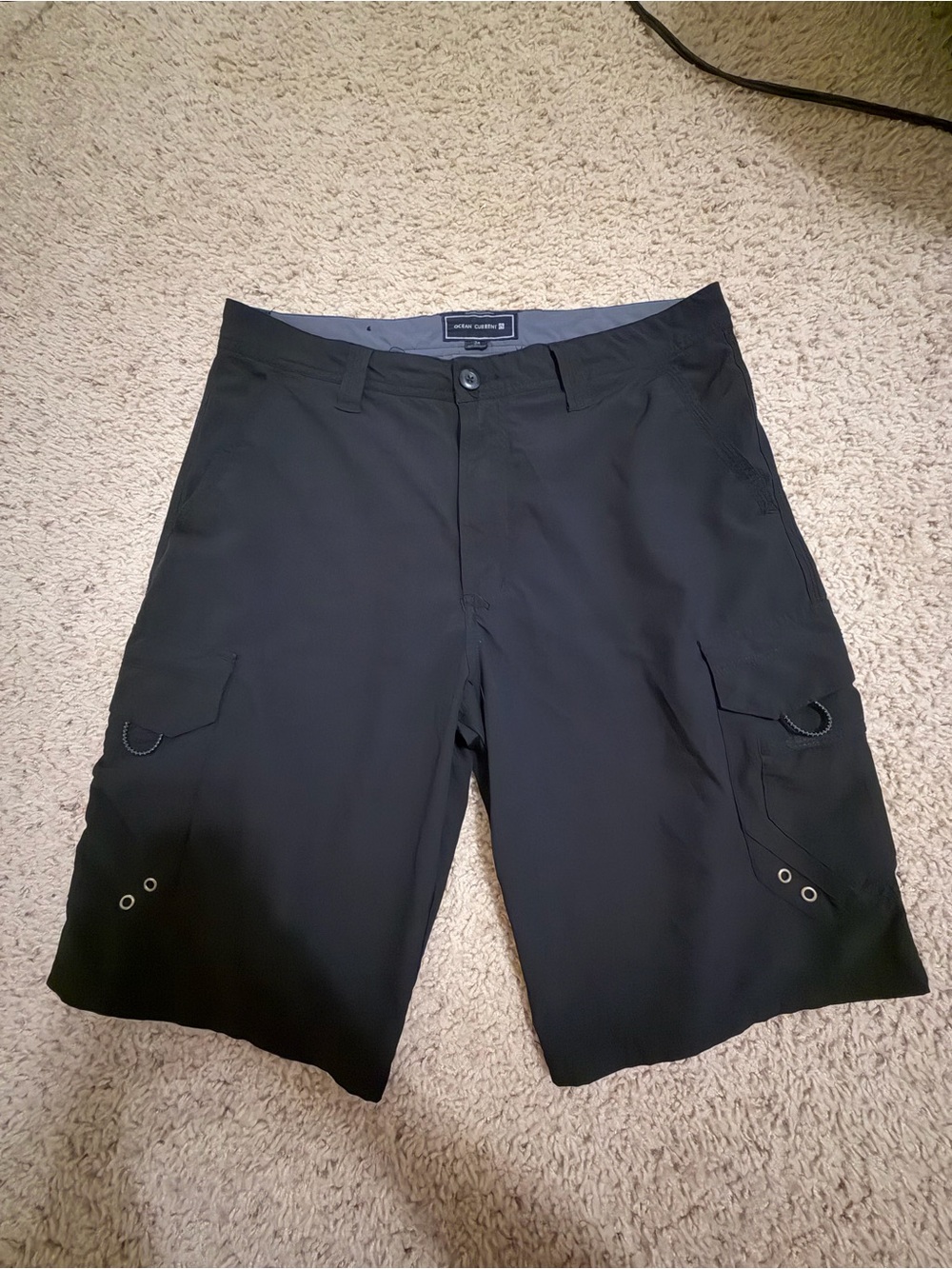 Ocean Current Black Men's Cargo Shorts
